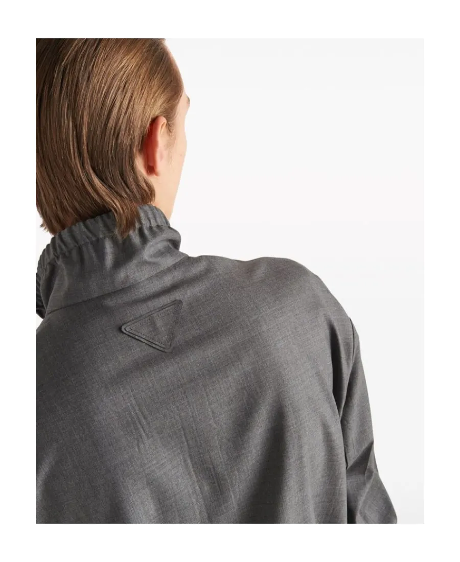High-Neck Zip-Up Bomber Jacket