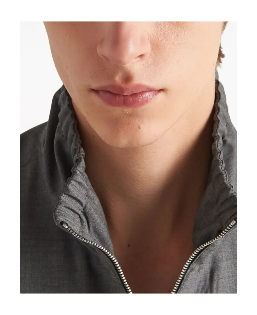 High-Neck Zip-Up Bomber Jacket