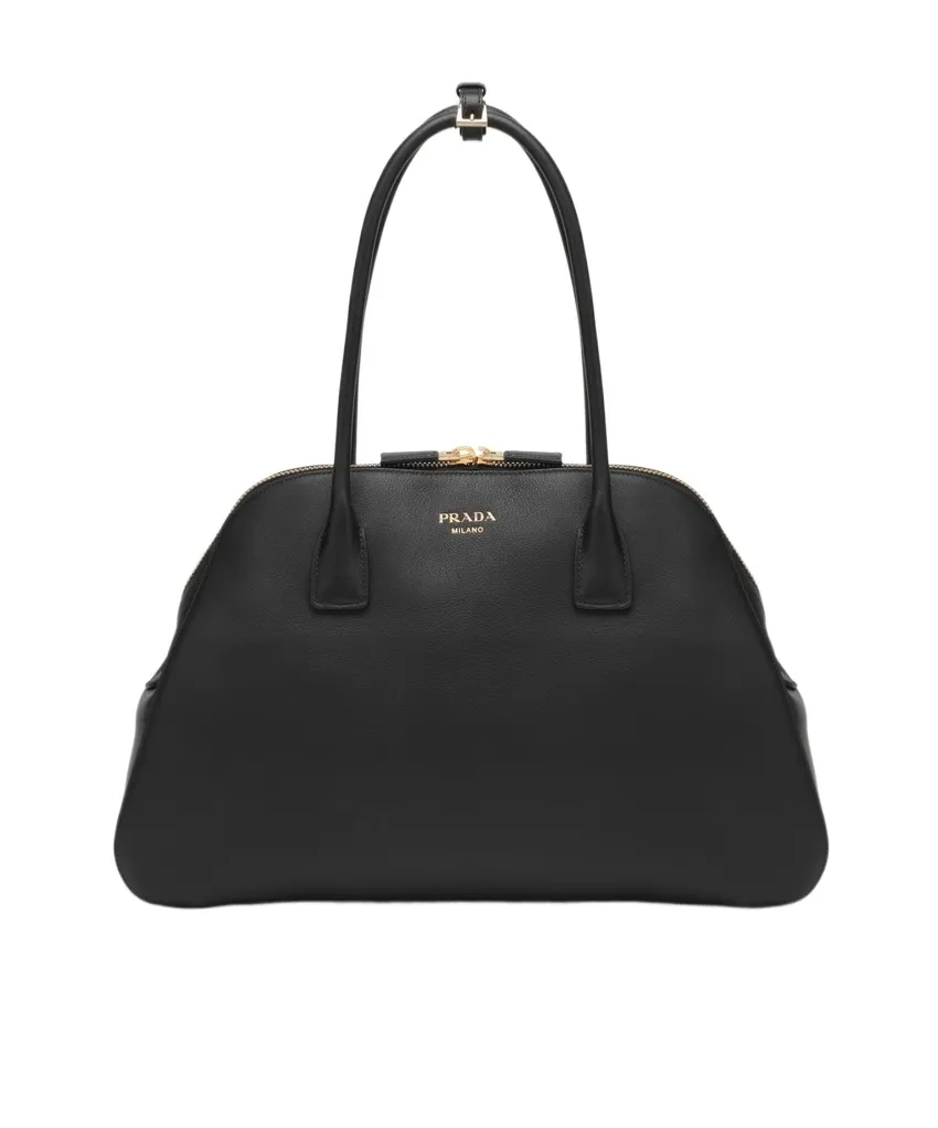 Logo Detailed Zipped Tote Bag