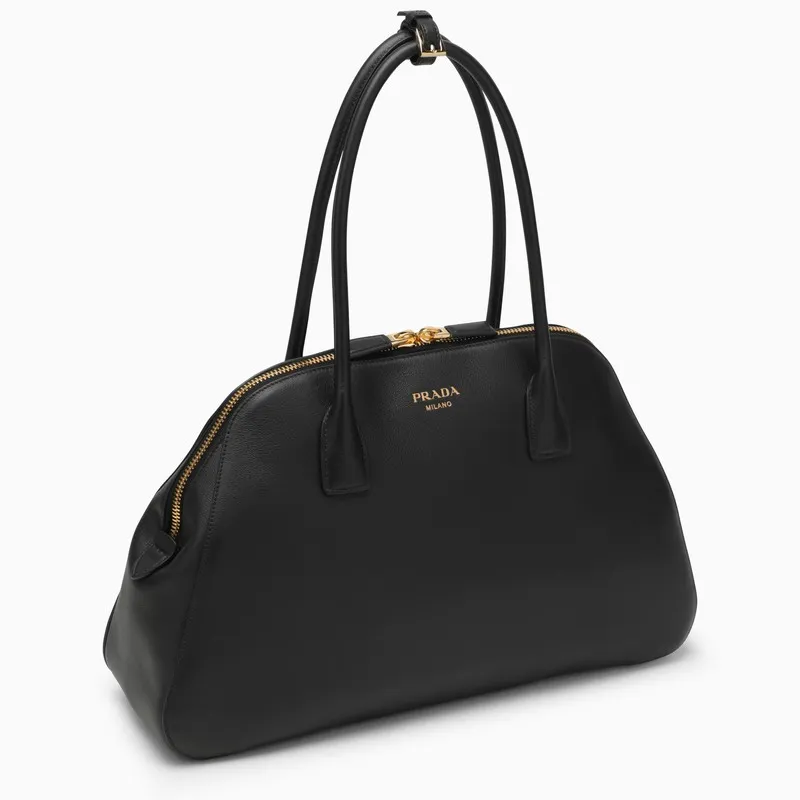 Logo Detailed Zipped Tote Bag