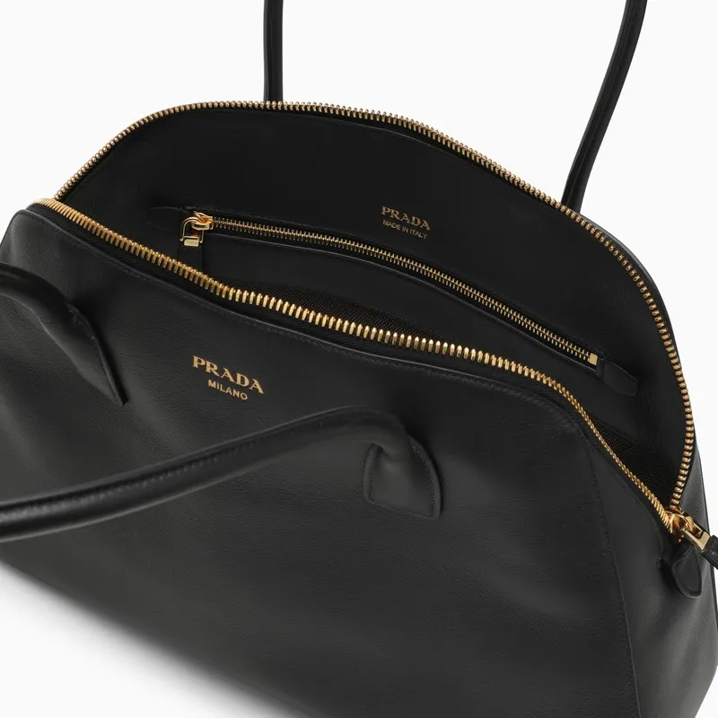 Logo Detailed Zipped Tote Bag