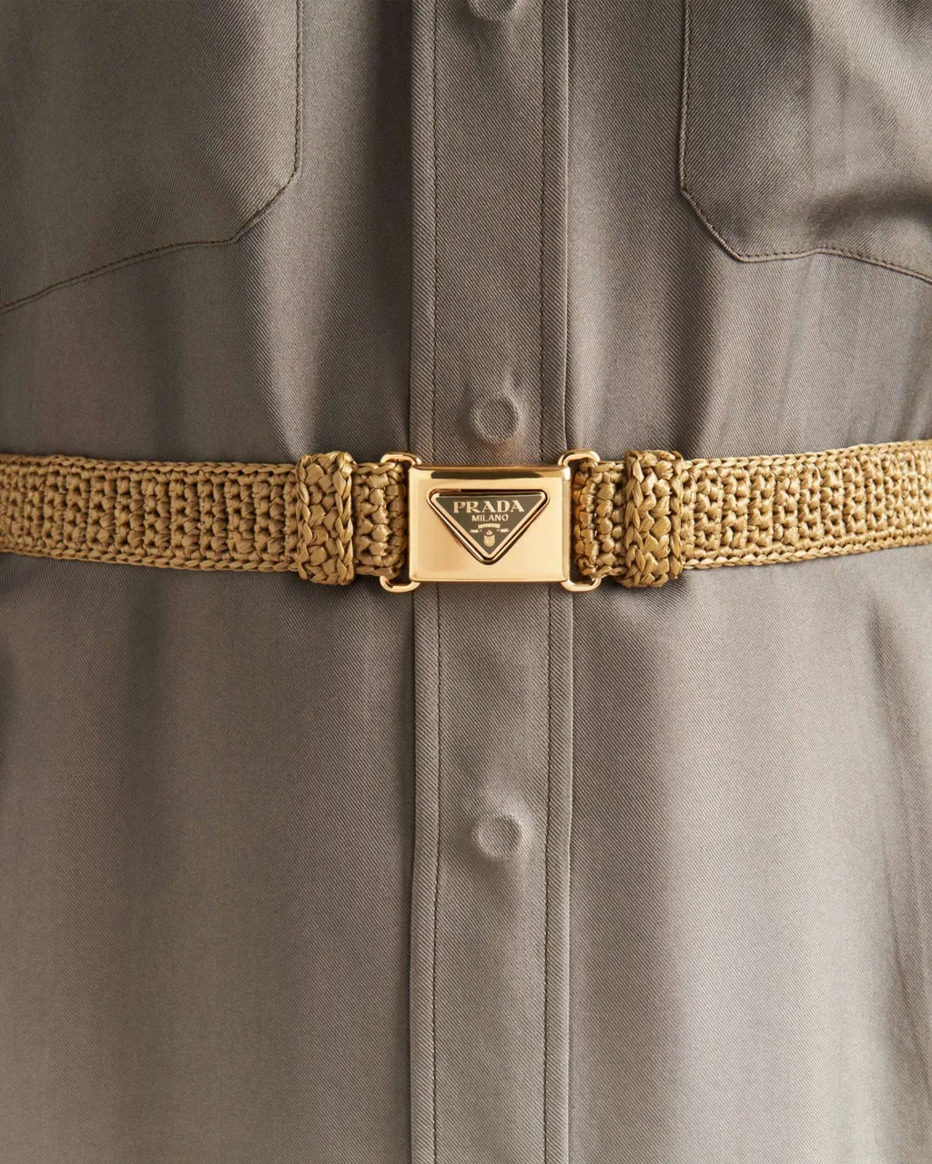 Enamel-Logo Clasp Fastened Belt