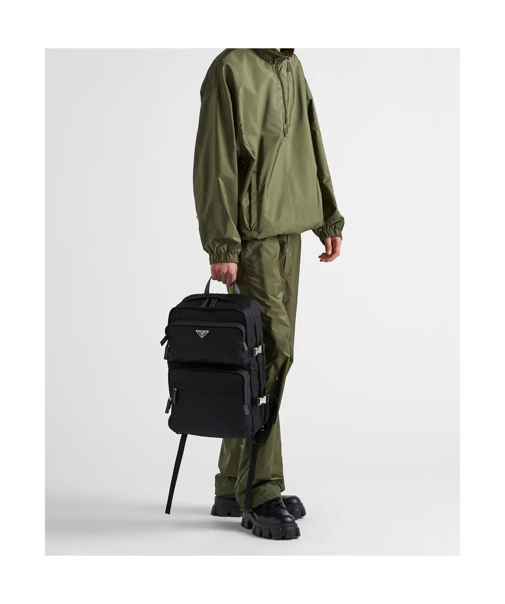 Logo Plaque Zipped Backpack