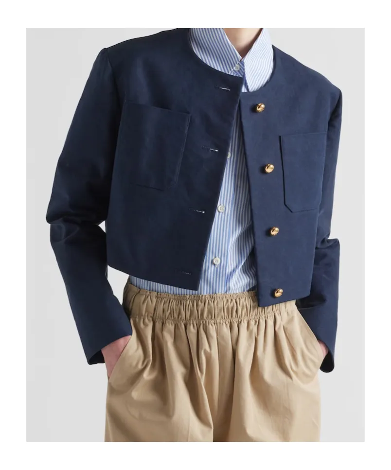 Crewneck Cropped Jacket