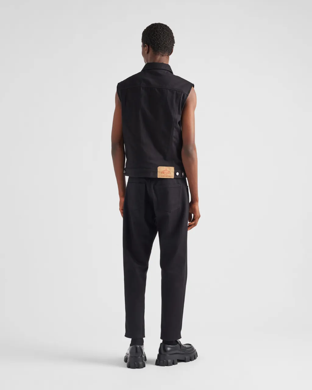 Triangle-Logo Button-Up Gilet