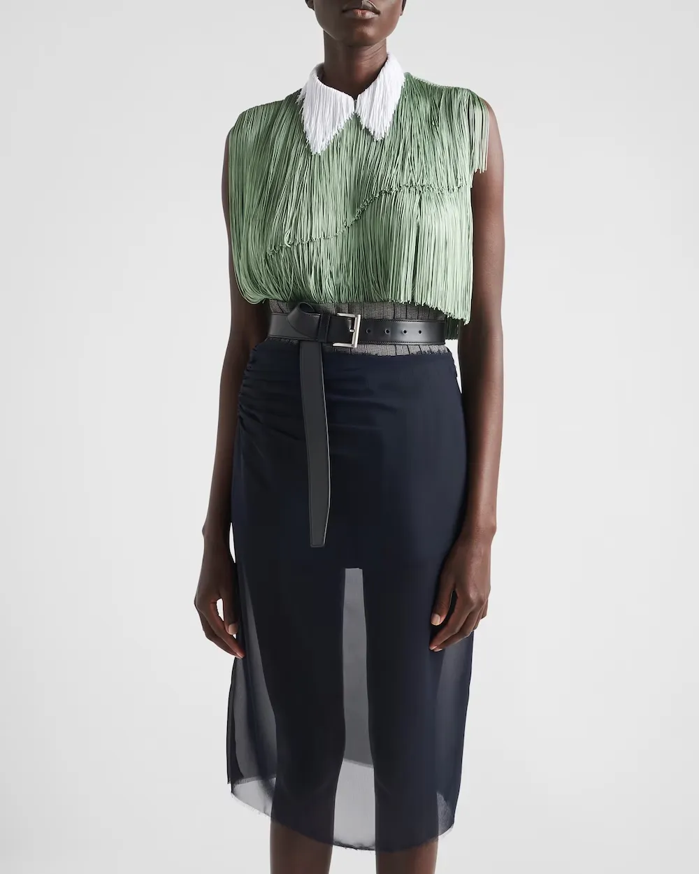 Organza Top With Fringe