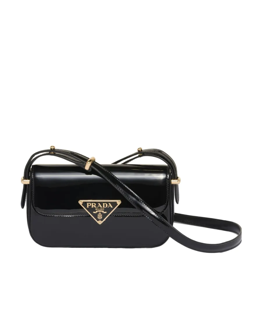 Logo-Plaque Foldover Top Shoulder Bag