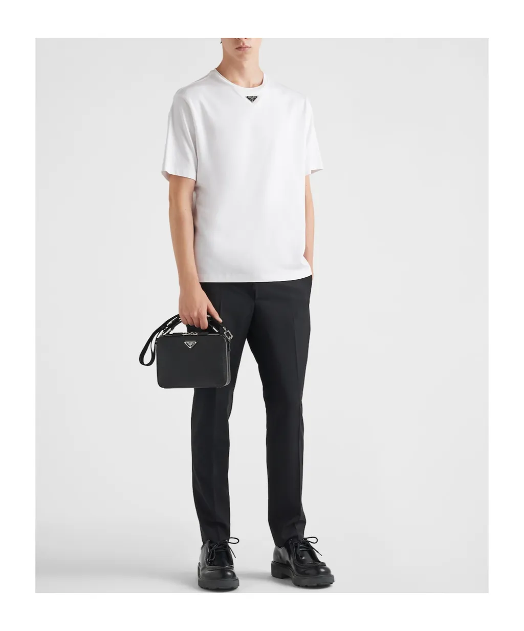 Logo Plaque Crewneck T-Shirt