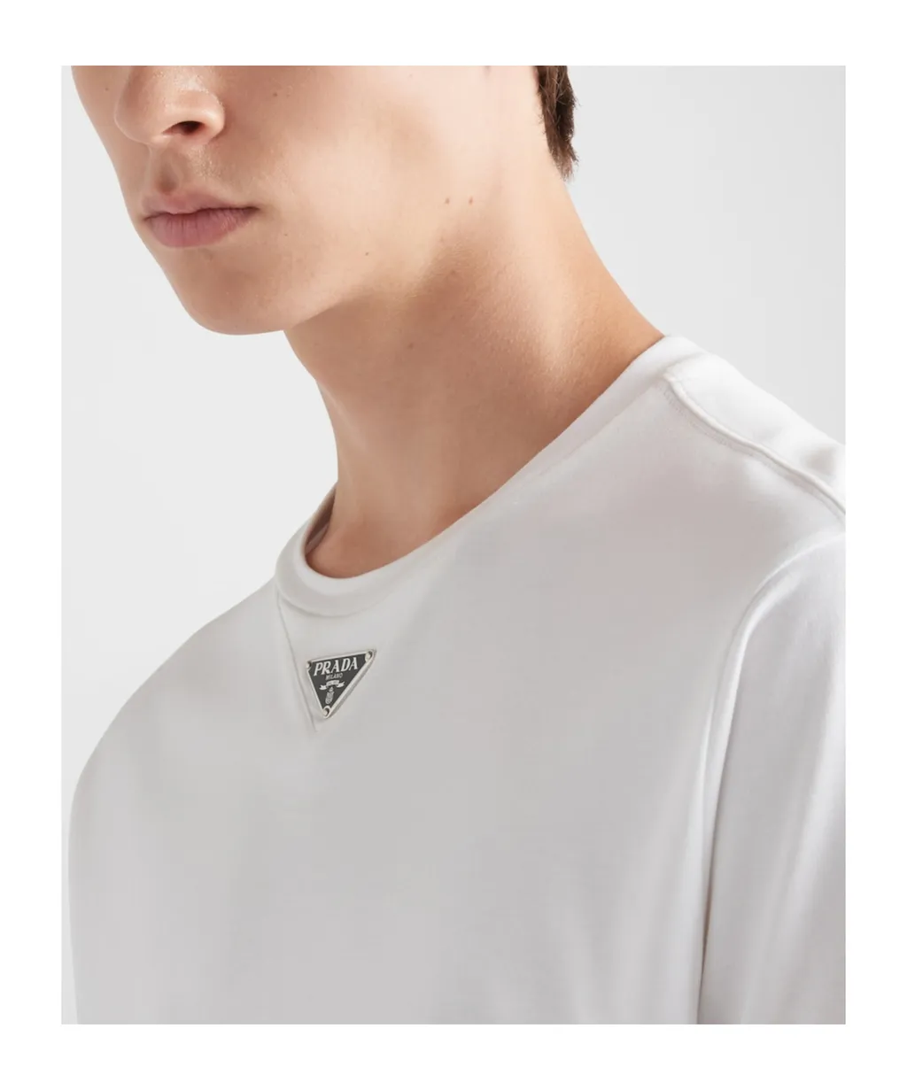 Logo Plaque Crewneck T-Shirt