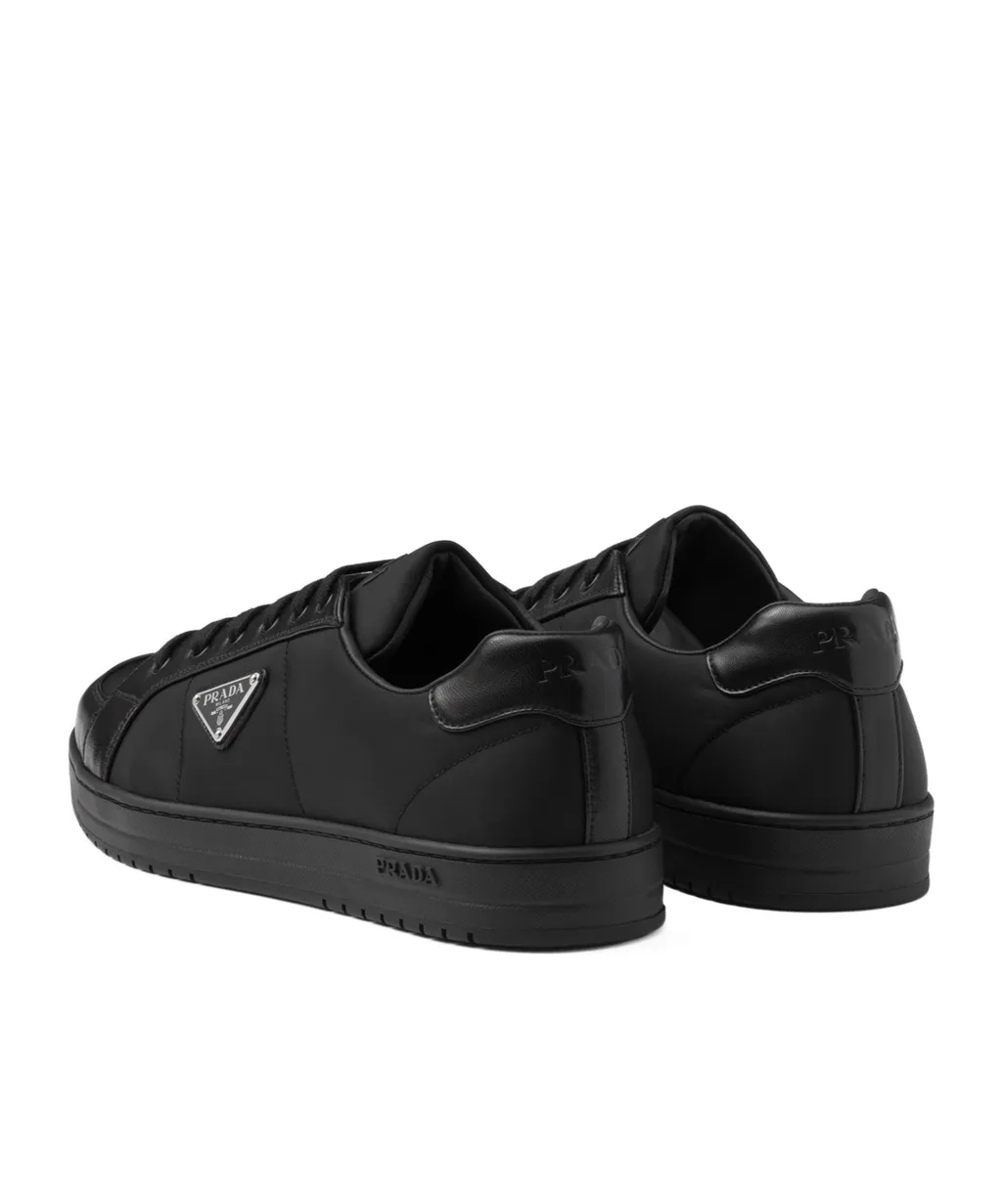Downtown Triangle-Logo Lace-Up Sneakers