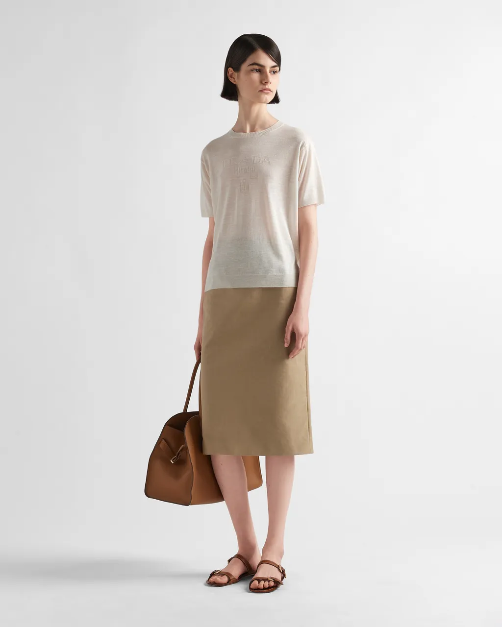Logo-Jacquard Short-Sleeved Jumper