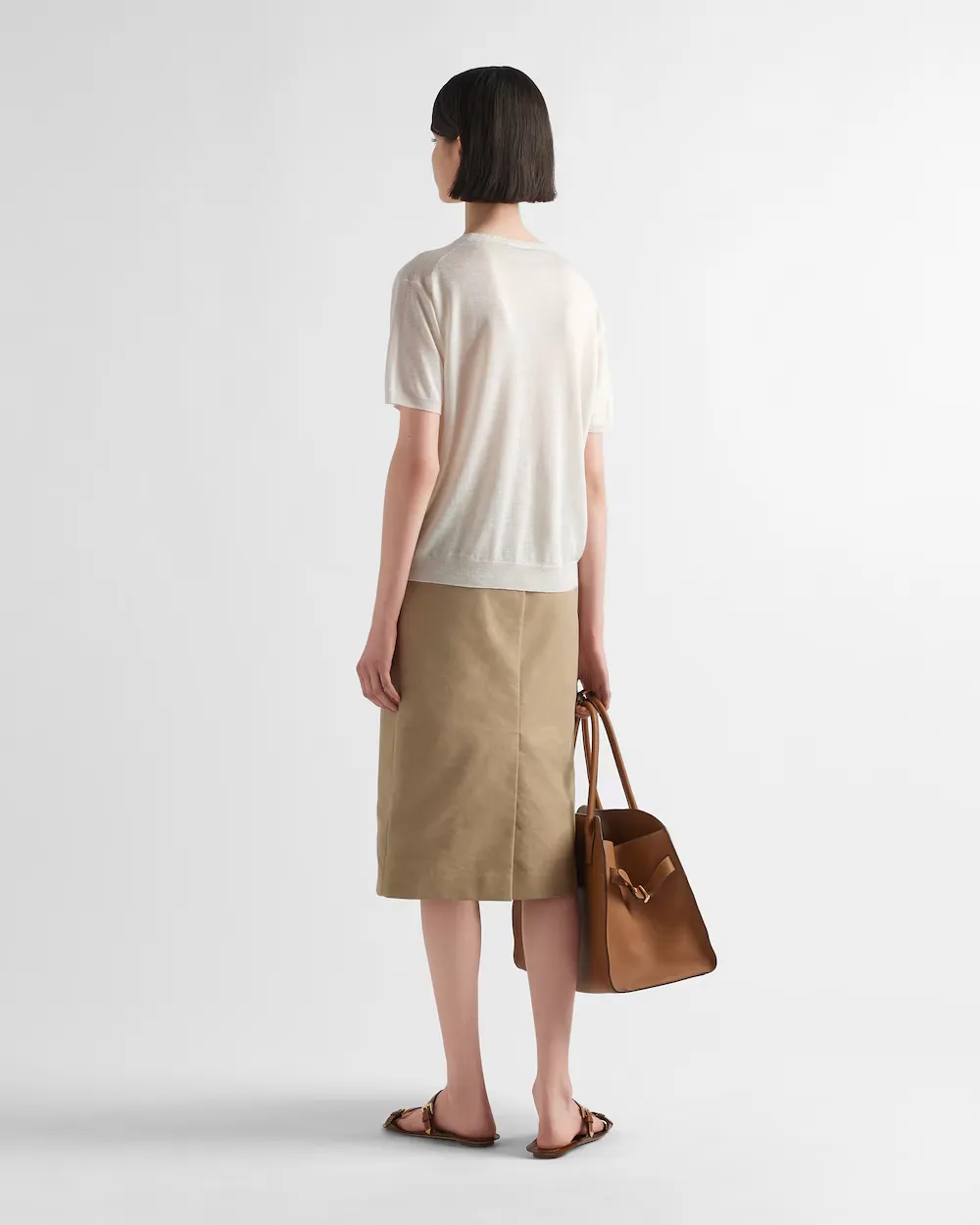 Logo-Jacquard Short-Sleeved Jumper