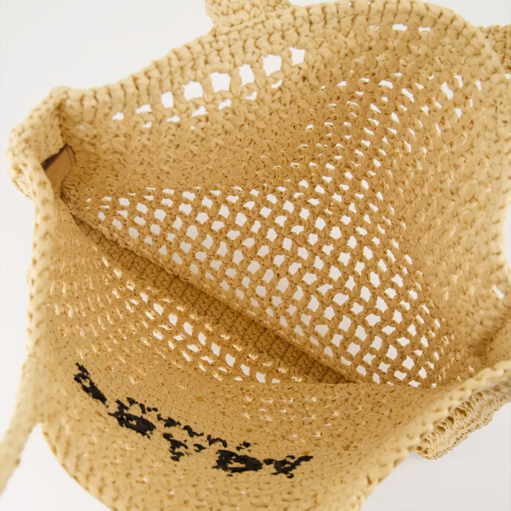 Logo Printed Woven Tote Bag