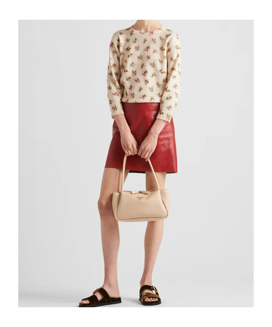 Cracked Leather Zipped Mini Skirt