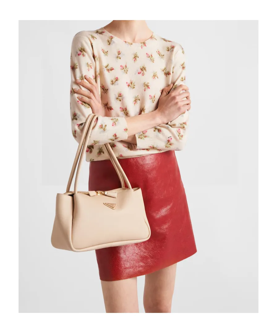 Cracked Leather Zipped Mini Skirt