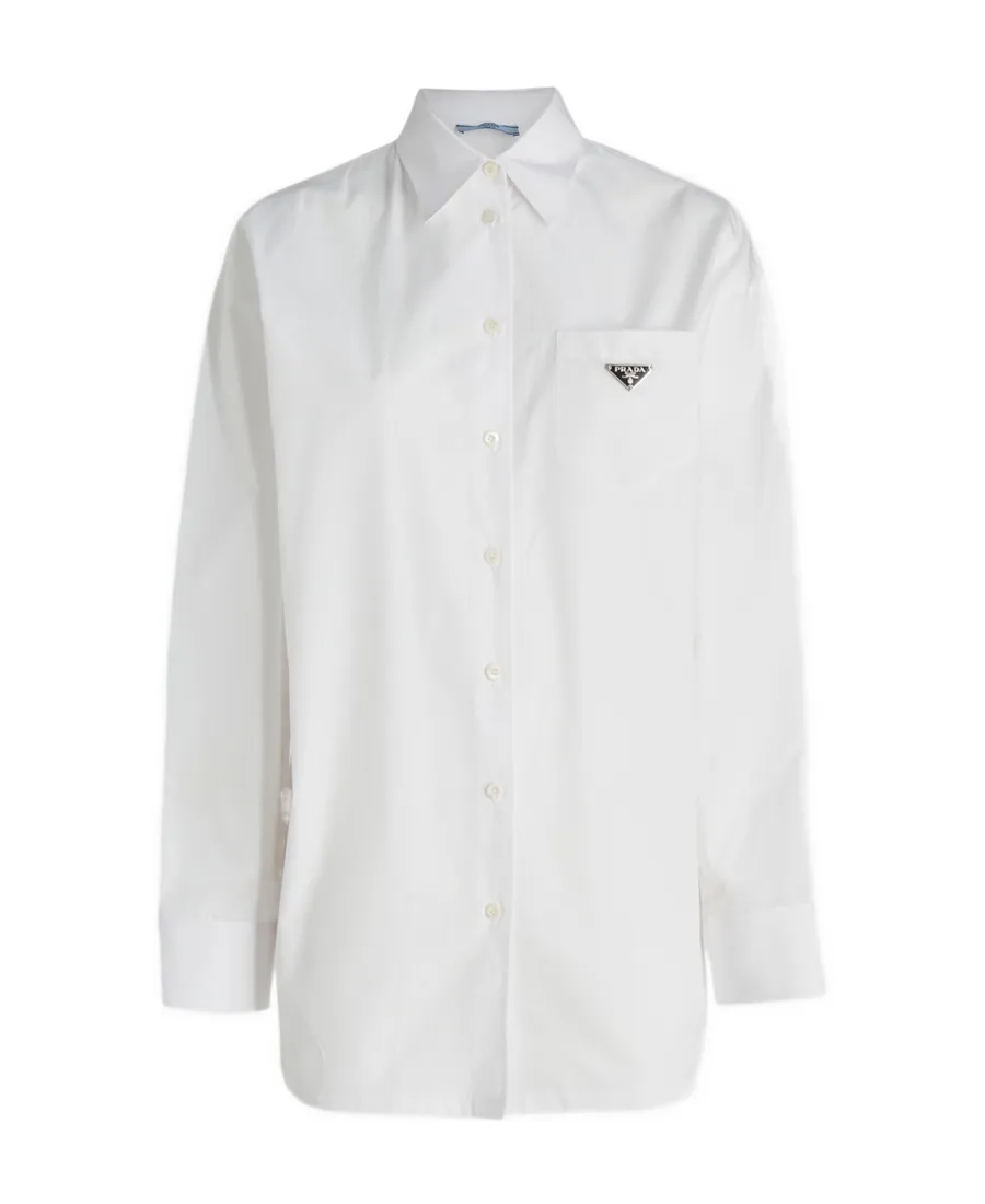 Logo Plaque Button-Up Shirt