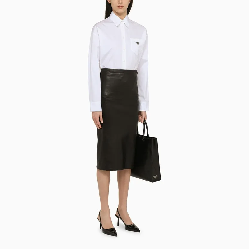 Logo Plaque Button-Up Shirt
