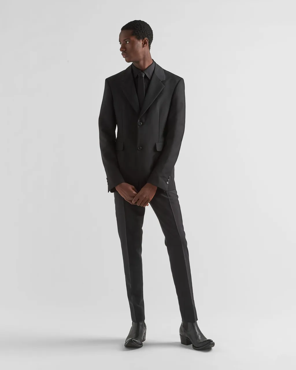Single-Breasted Mohair Wool Jacket