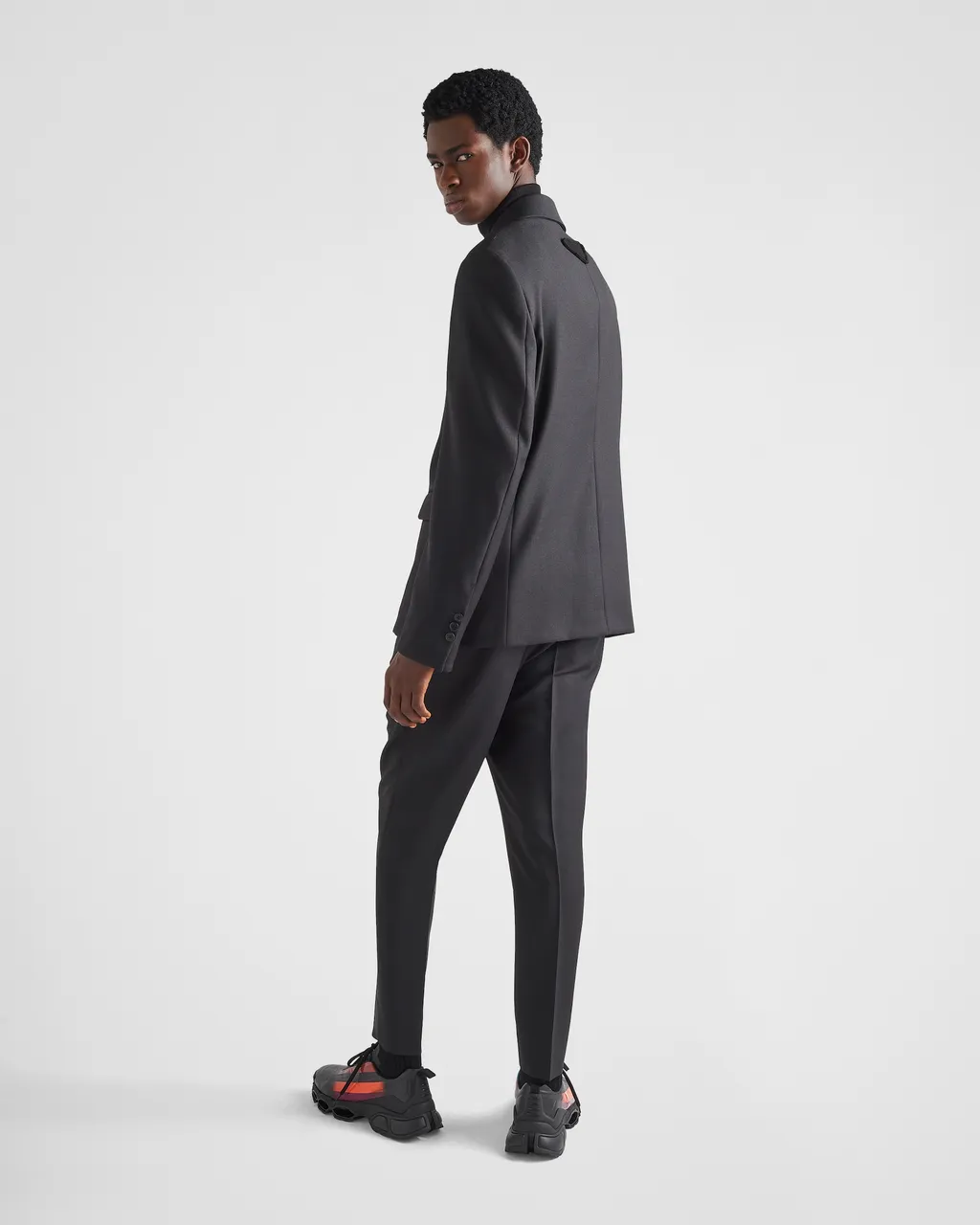 Single-Breasted Mohair Wool Jacket