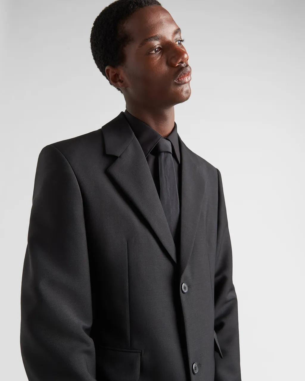 Single-Breasted Mohair Wool Jacket