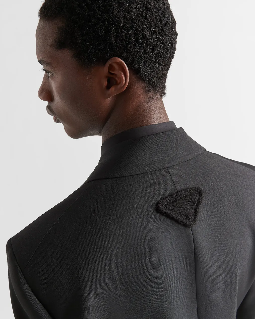 Single-Breasted Mohair Wool Jacket