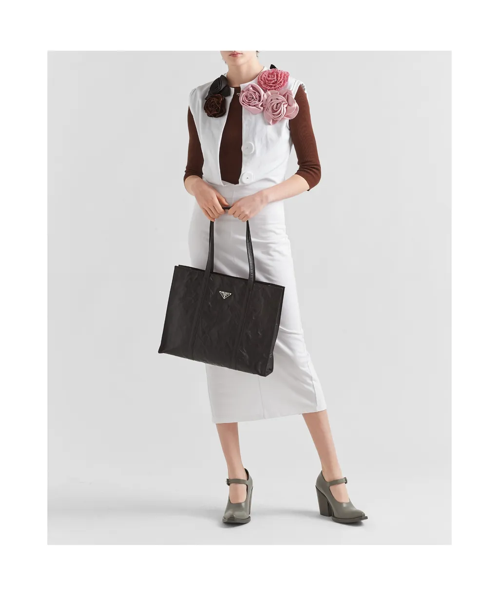 Large Antique Nappa Leather Tote