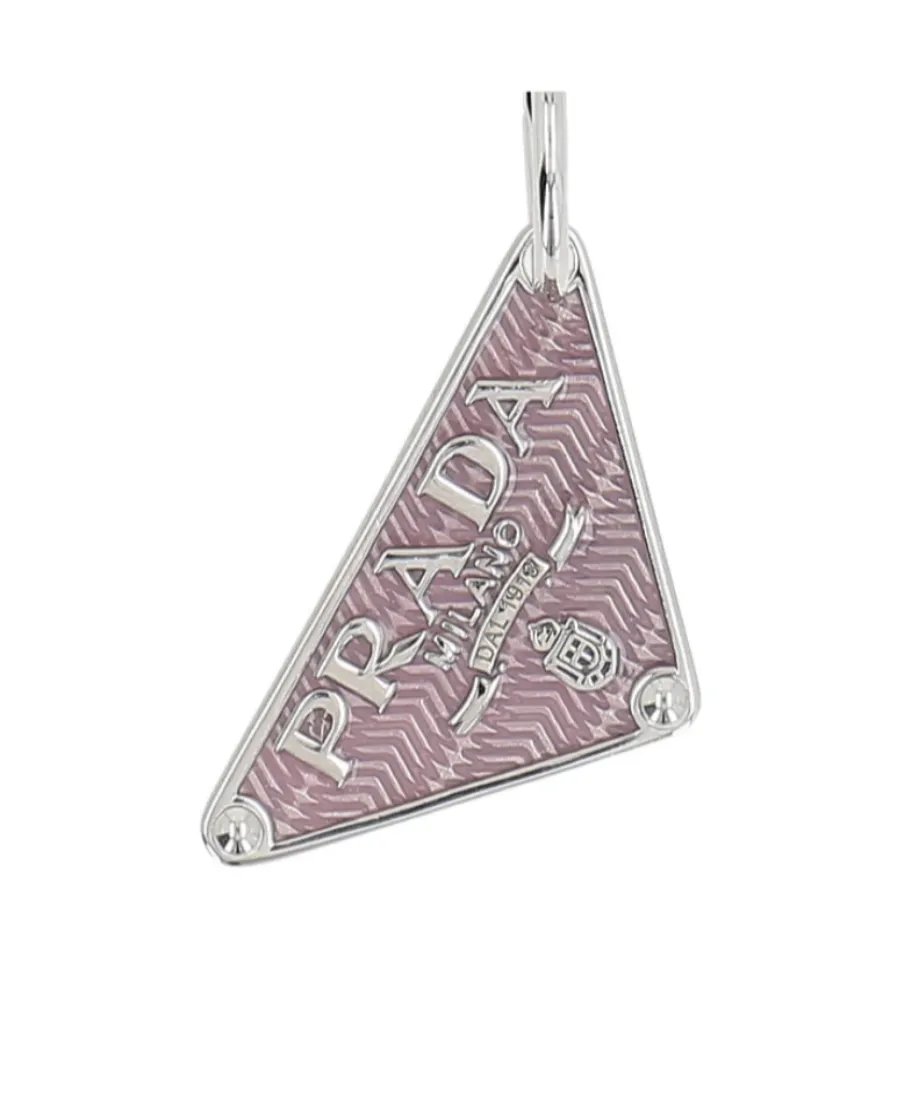 Logo Plaque Triangle Earrings
