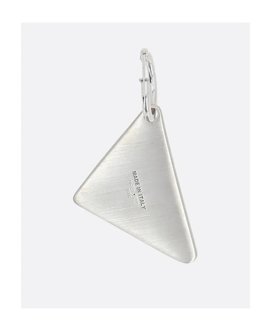 Logo Plaque Triangle Earrings