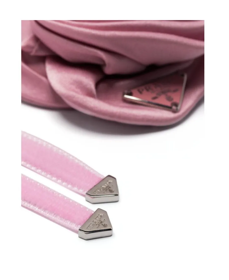Floral-Appliqué Triangle Logo Scarf