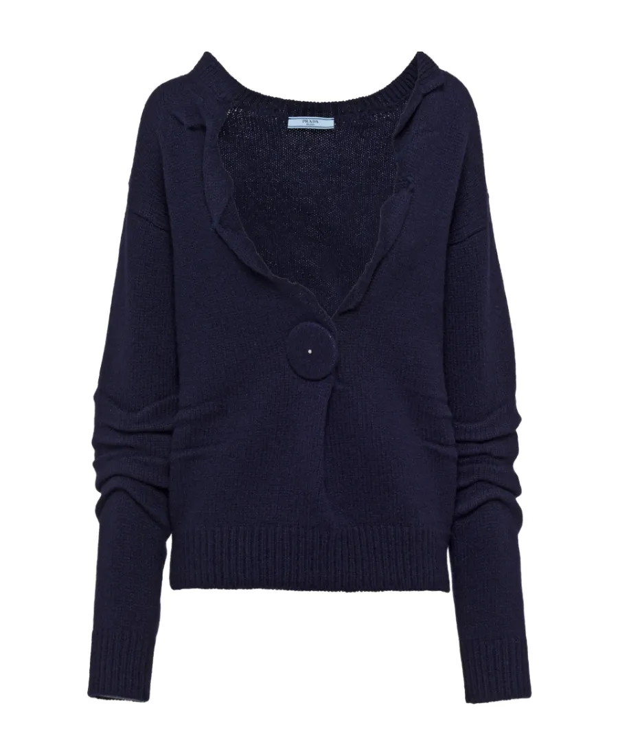Buttoned V-Neck Jumper