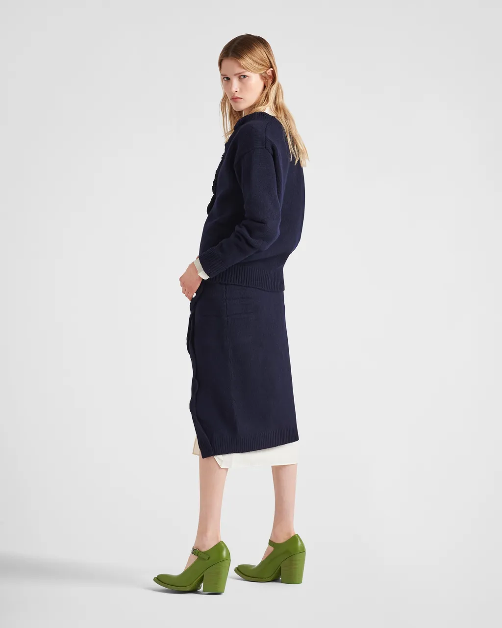 Buttoned V-Neck Jumper