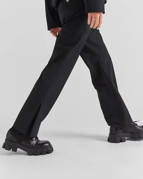 Logo Plaque Cropped Tailored Trousers