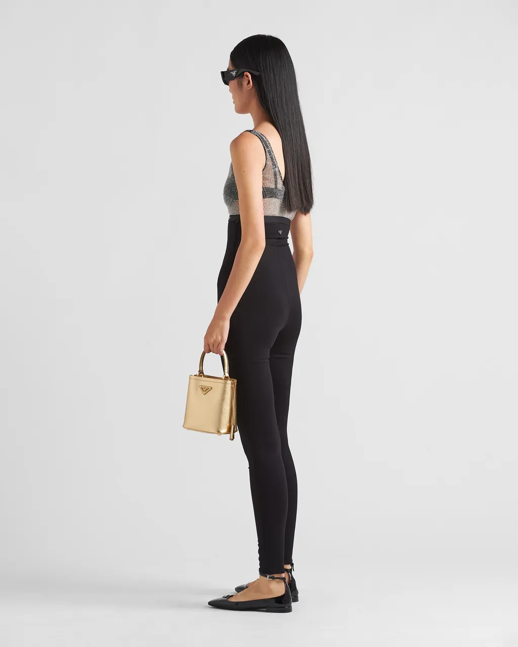 Embellished Mesh Cropped Top