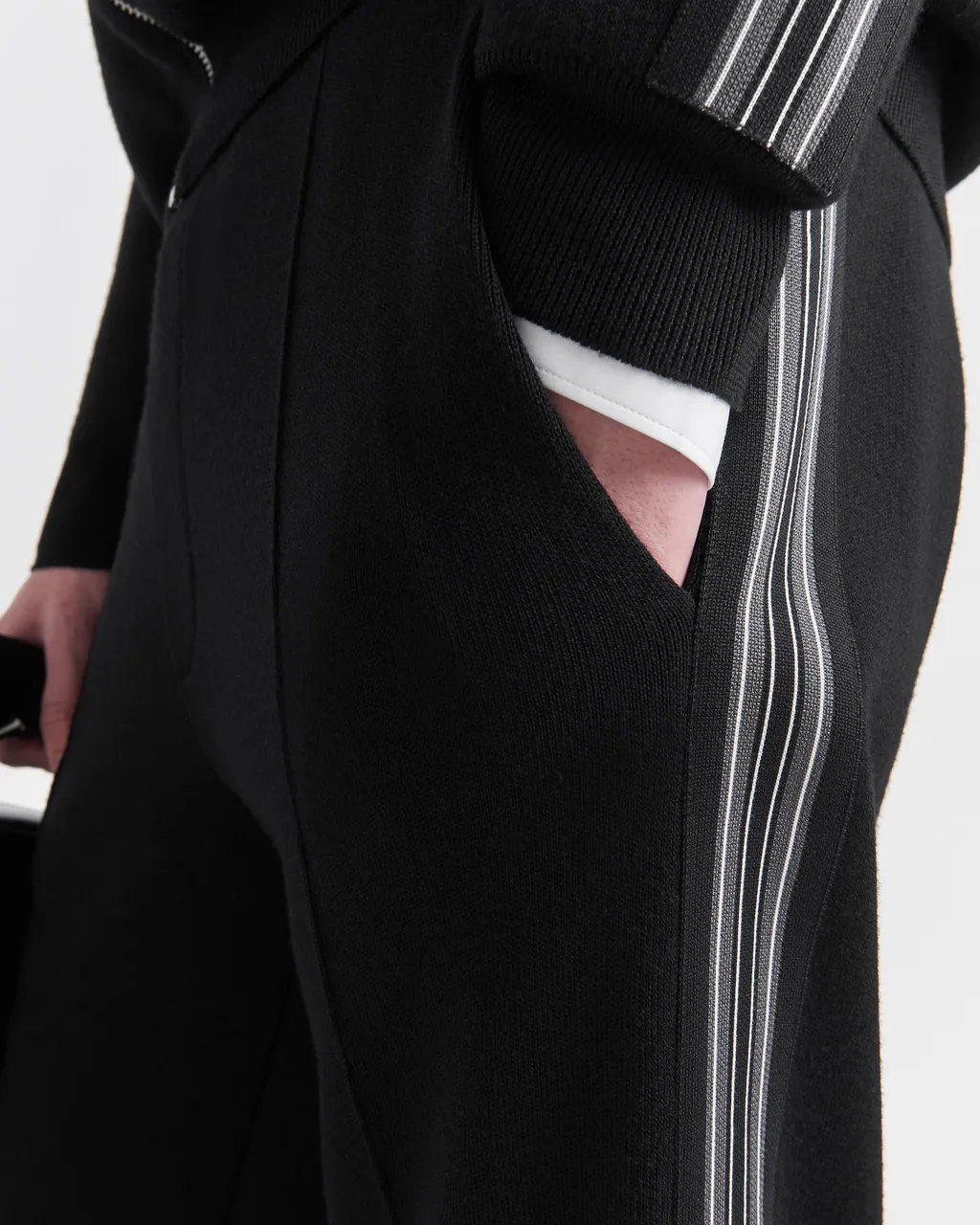 Stripe-Detailed Straight Leg Track Pants