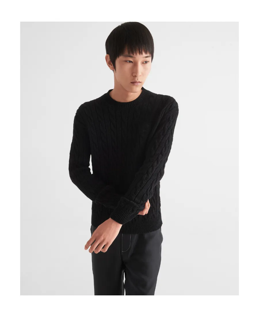 Cable-Knit Crewneck Sweater