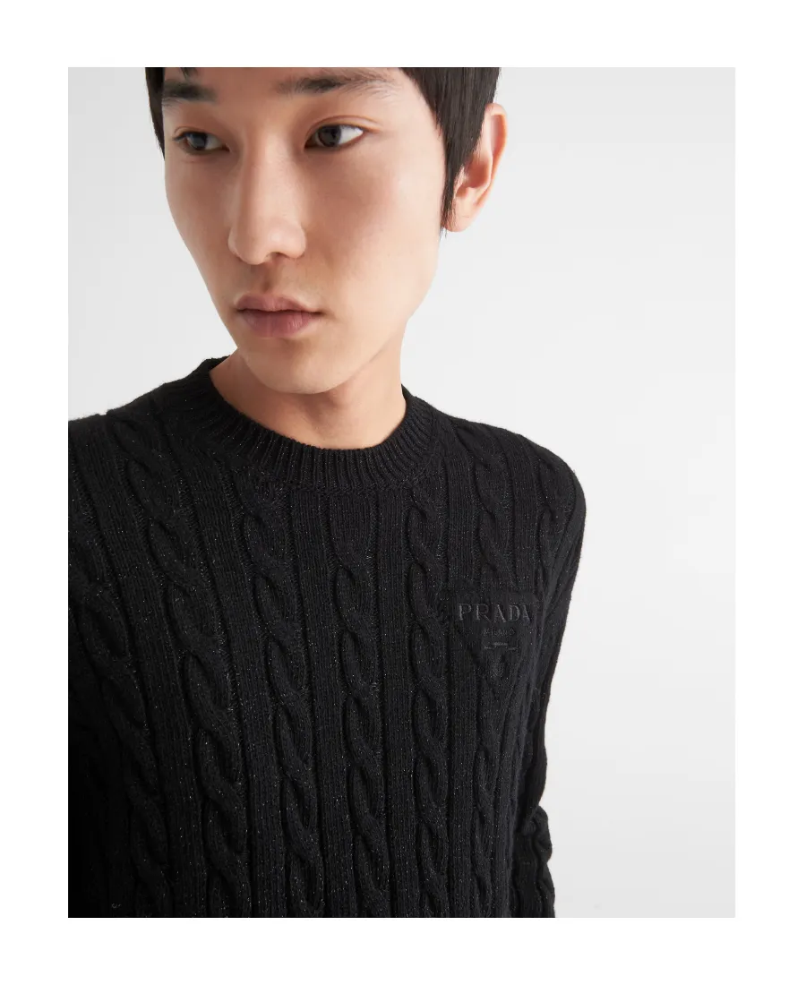 Cable-Knit Crewneck Sweater