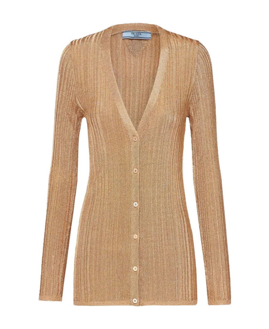 Triangle Logo Knit Cardigan
