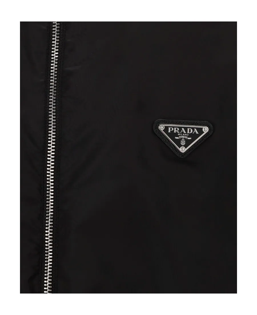 Logo Plaque Zip-Up Hooded Jacket