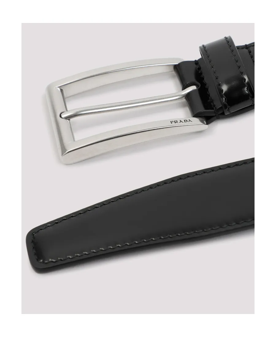 Logo-Engraved Buckle Belt
