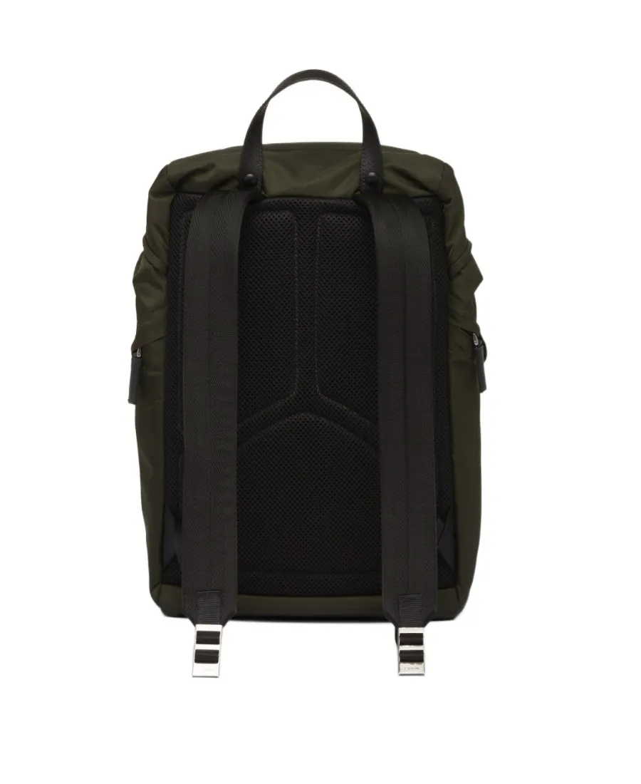 Logo Plaque Buckled Backpack