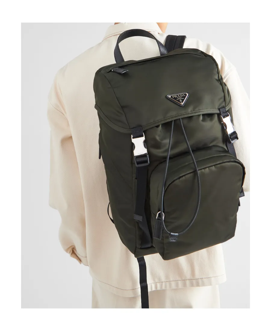 Logo Plaque Buckled Backpack