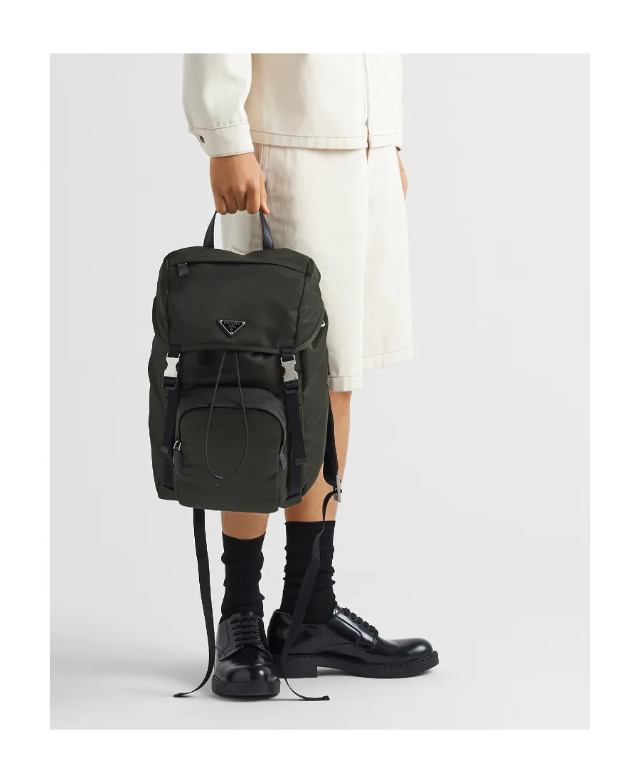 Logo Plaque Buckled Backpack