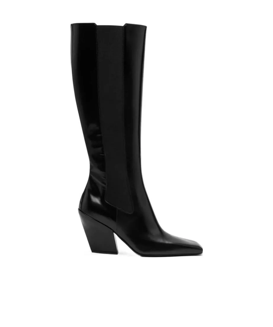 Heeled Square Toe Boots