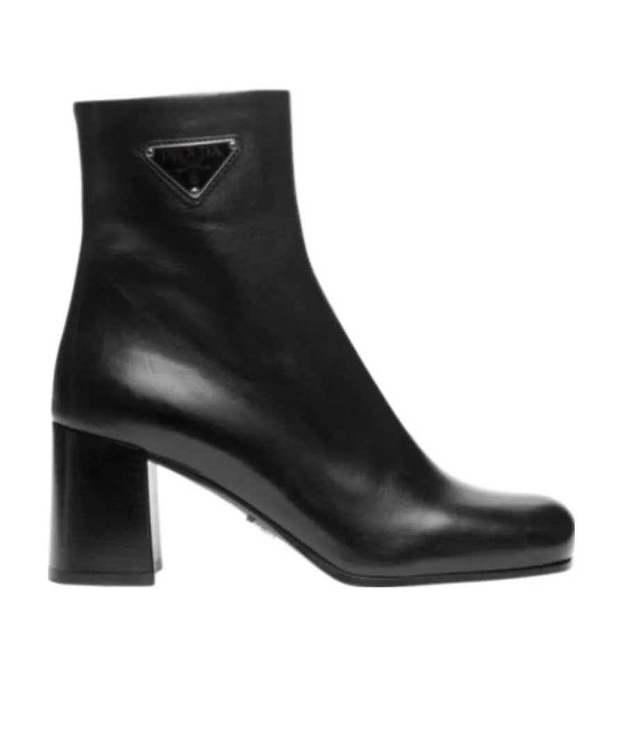 Logo High-Heeled Ankle Boots