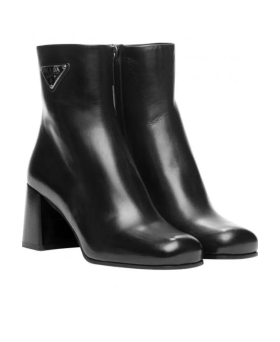 Logo High-Heeled Ankle Boots