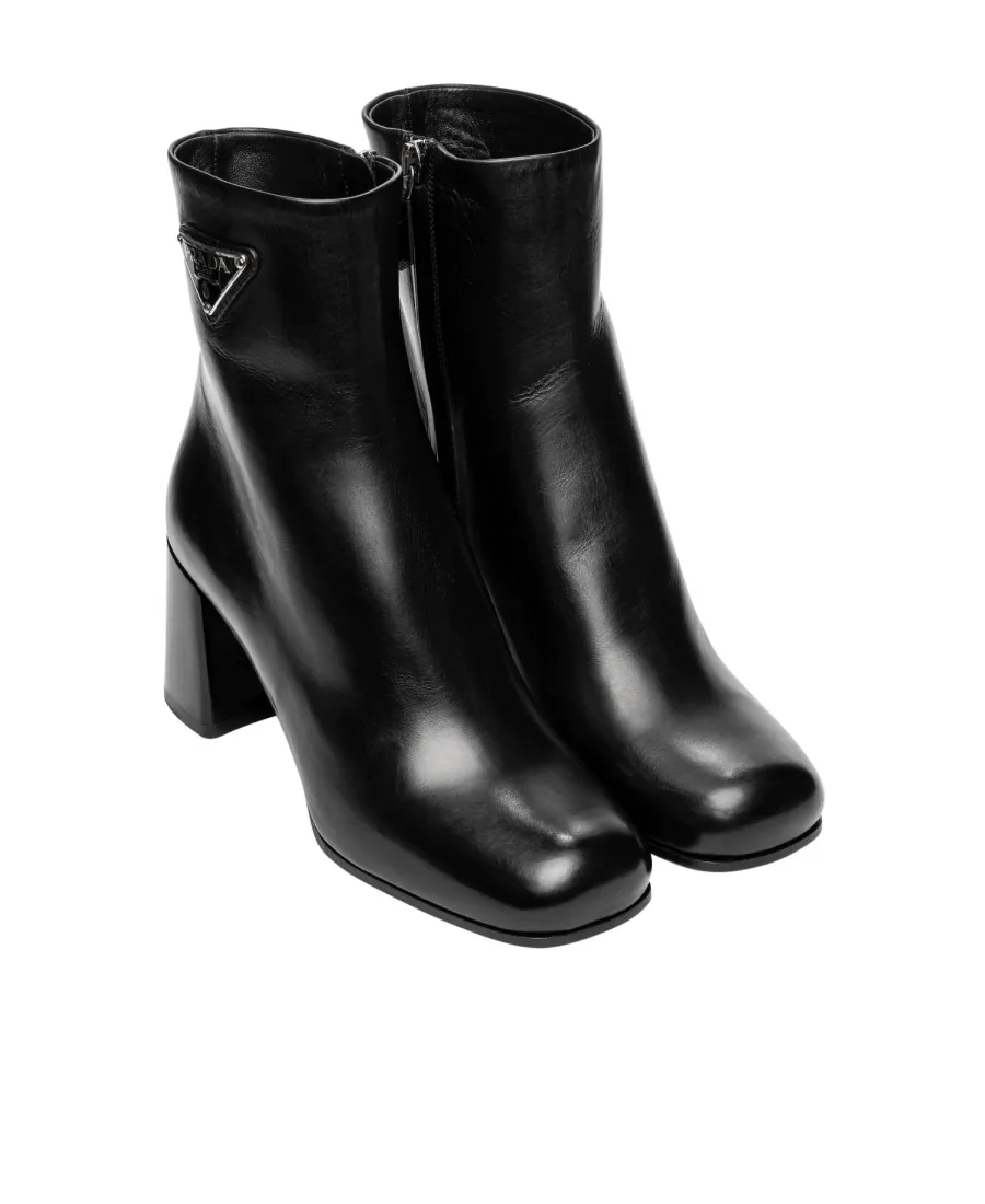 Logo High-Heeled Ankle Boots