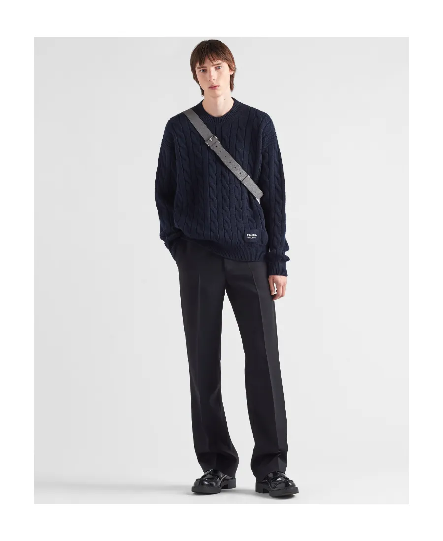 Cable-Knitted Crewneck Jumper