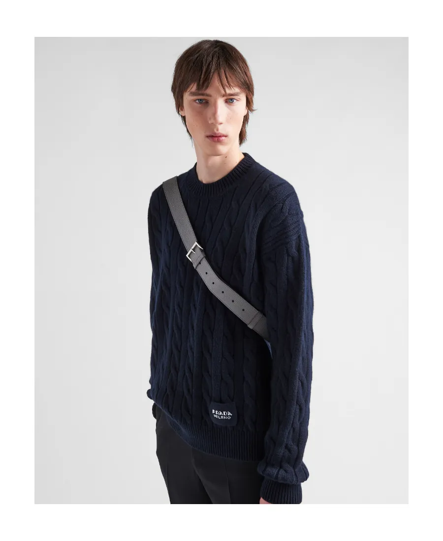 Cable-Knitted Crewneck Jumper