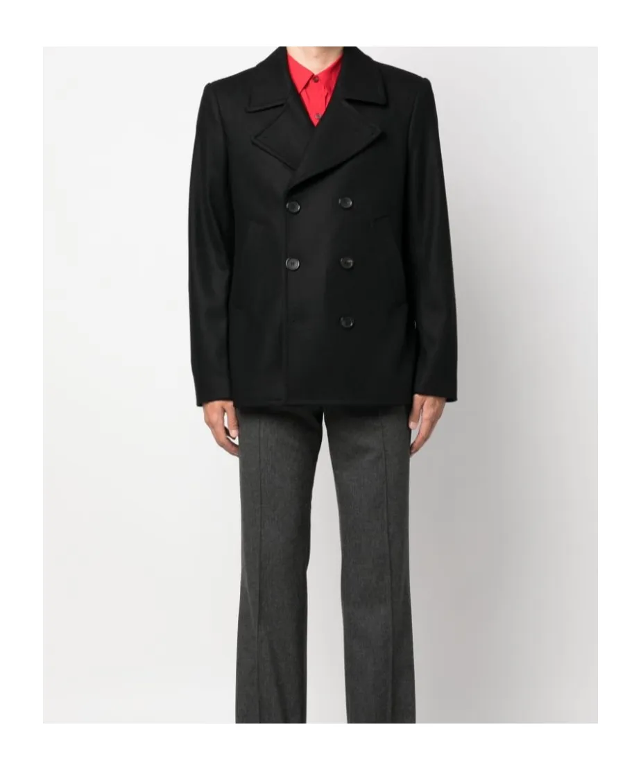 Double-Breasted Wool-Blend Coat