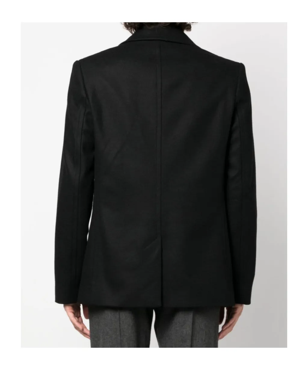 Double-Breasted Wool-Blend Coat